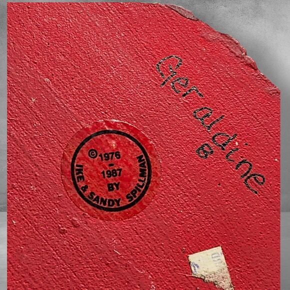 Vintage Ike & Sandy Spillman “Geraldine” Resin Figurine 1976–1987 Folk Art RARE - Picture 9 of 12